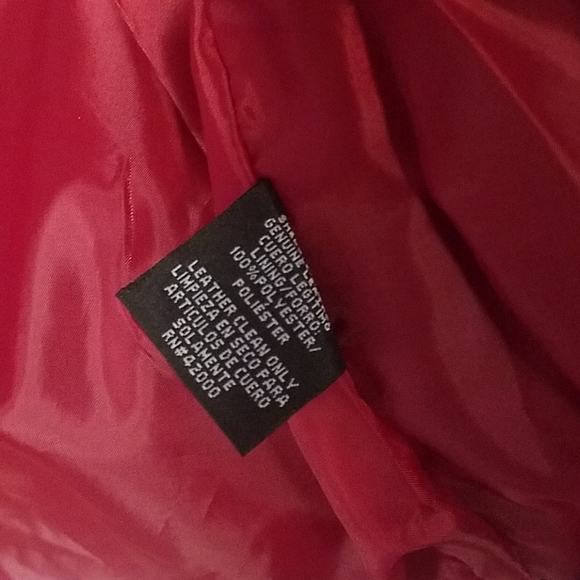 Vintage Jaclyn Smith suede red jacket size larg - Picture 7 of 8